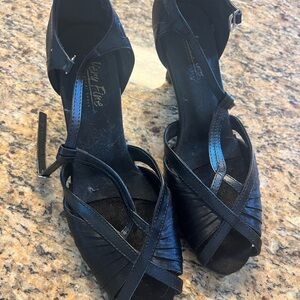 Very Fine black ladies ballroom shoes.